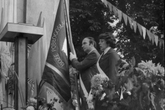 Wyświęcenie sztandaru zakładowej "Solidarności"