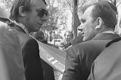 Na pochodzie pierwszomajowym - inż. F. Szafrański i inż. B. Maciejewski